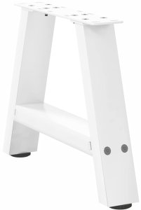 vidaXL Nogi do stolika kawowego, 2 szt., biale, 30x(30-31) cm, stal 4