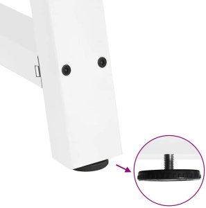 vidaXL Nogi do stolika kawowego, 2 szt., biale, 30x(30-31) cm, stal 9