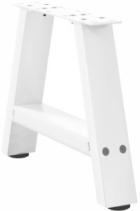 vidaXL Nogi do stolika kawowego, 2 szt., biale, 40x(30-31) cm, stal 4