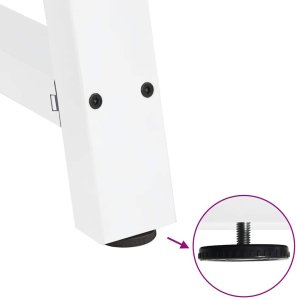 vidaXL Nogi do stolika kawowego, 2 szt., biale, 40x(30-31) cm, stal 9