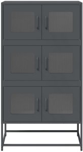 vidaXL Komoda wysoka Antracyt 68x39x123 cm Stal 5