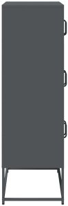 vidaXL Komoda wysoka Antracyt 68x39x123 cm Stal 7
