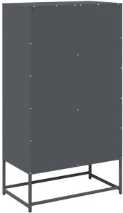 vidaXL Komoda wysoka Antracyt 68x39x123 cm Stal 8