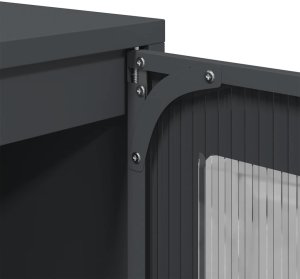 vidaXL Komoda wysoka Antracyt 68x39x123 cm Stal 10