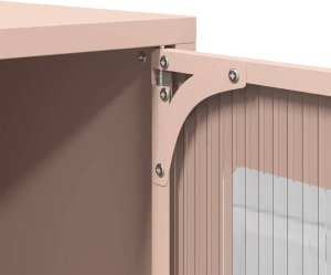 vidaXL Komoda wysoka różowa 68x39x107 cm stalowa 10