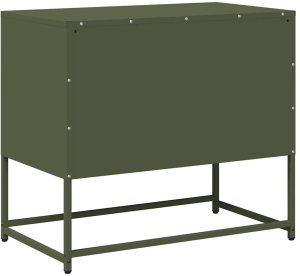 vidaXL Szafka pod telewizor, oliwkowa, 68x39x60,5 cm, stalowa 8