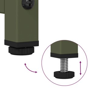 vidaXL Szafka pod telewizor, oliwkowa, 68x39x60,5 cm, stalowa 9