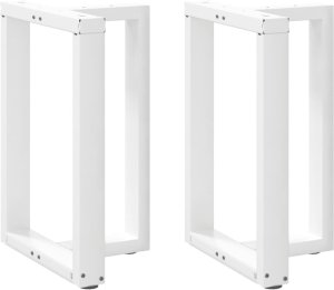 Nogi do stołu jadalnego, 2 pcs., białe, 50x35x(72-73) cm, stal Lumarko! Lumarko! 1