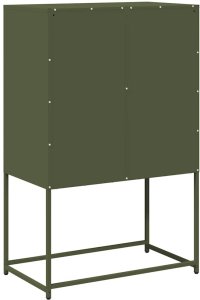 vidaXL Komoda Oliwkowo-zielona 68x39x107 cm Stal 8
