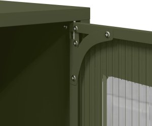 vidaXL Komoda Oliwkowo-zielona 68x39x107 cm Stal 10