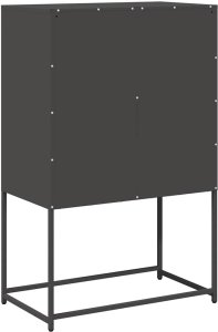 vidaXL Komoda wysoka czarna 68x39x107 cm stalowa 8