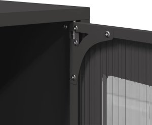 vidaXL Komoda wysoka czarna 68x39x107 cm stalowa 10