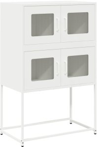 vidaXL Komoda biała 68x39x107 cm stal 2