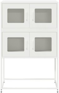 vidaXL Komoda biała 68x39x107 cm stal 5