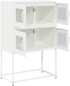 vidaXL Komoda biała 68x39x107 cm stal 6