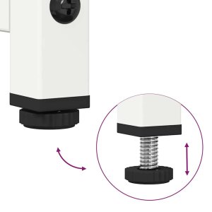 vidaXL Komoda biała 68x39x107 cm stal 9