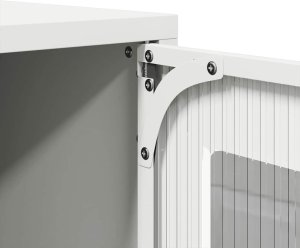 vidaXL Komoda biała 68x39x107 cm stal 10