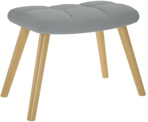 vidaXL Fotel bujany z podnóżkiem, jasnoszary, tkanina 6