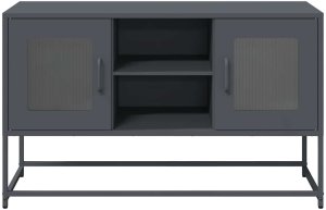 vidaXL Szafka pod telewizor, antracytowa, 100,5x39x60,5 cm, stalowa 5