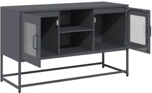 vidaXL Szafka pod telewizor, antracytowa, 100,5x39x60,5 cm, stalowa 6