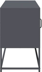 vidaXL Szafka pod telewizor, antracytowa, 100,5x39x60,5 cm, stalowa 7