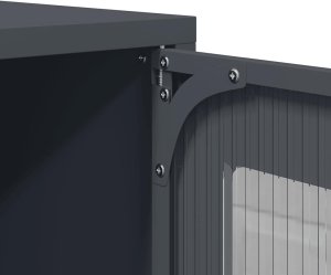 vidaXL Szafka pod telewizor, antracytowa, 100,5x39x60,5 cm, stalowa 10