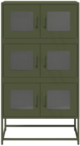 vidaXL Komoda Oliwkowo-zielona 68x39x123 cm Stal 5