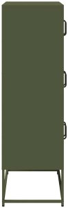vidaXL Komoda Oliwkowo-zielona 68x39x123 cm Stal 7