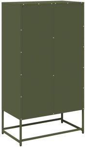vidaXL Komoda Oliwkowo-zielona 68x39x123 cm Stal 8