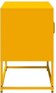 vidaXL Szafka pod telewizor, musztardowa, 68x39x60,5 cm, stalowa 7