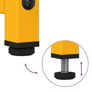 vidaXL Szafka pod telewizor, musztardowa, 68x39x60,5 cm, stalowa 9