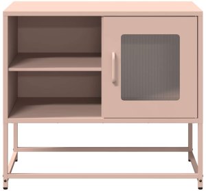 vidaXL Szafka pod telewizor, różowa, 68x39x60,5 cm, stalowa 5