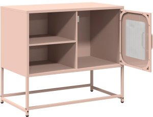 vidaXL Szafka pod telewizor, różowa, 68x39x60,5 cm, stalowa 6