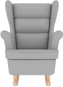 vidaXL Fotel bujany, szary, 74x90x102 cm, tapicerowany tkaniną 4