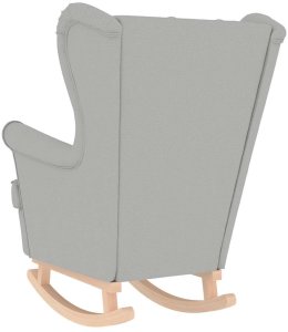 vidaXL Fotel bujany, szary, 74x90x102 cm, tapicerowany tkaniną 6