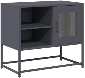 vidaXL Szafka pod telewizor, antracytowa, 68x39x60,5 cm, stalowa 2