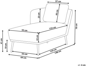 Beliani Szezlong boucle prawostronny złamana biel ARTHEZE 2