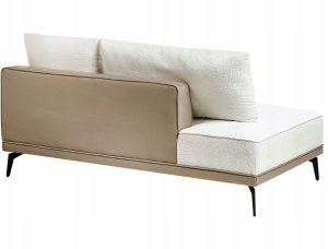 Beliani Narożnik modułowy lewostronny złamana biel MYKEN 13