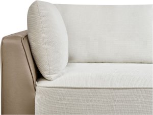 Beliani Narożnik modułowy lewostronny złamana biel MYKEN 14