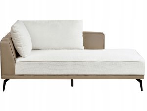 Beliani Narożnik modułowy lewostronny złamana biel MYKEN 8