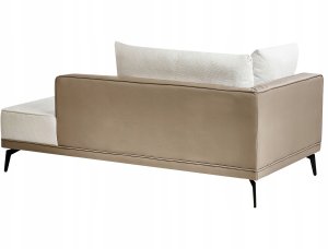 Beliani Narożnik modułowy lewostronny złamana biel MYKEN 10