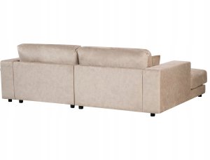 Beliani Narożnik 3-osobowy welurowy prawostronny beżowy LOFOTEN 5