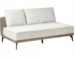 Beliani Narożnik modułowy prawostronny złamana biel MYKEN 12