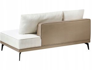 Beliani Narożnik modułowy prawostronny złamana biel MYKEN 13