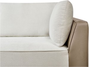 Beliani Narożnik modułowy prawostronny złamana biel MYKEN 14