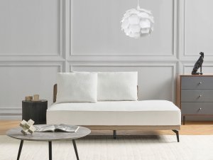 Beliani Narożnik modułowy prawostronny złamana biel MYKEN 5