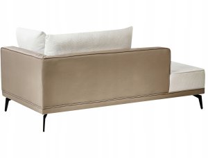 Beliani Narożnik modułowy prawostronny złamana biel MYKEN 10