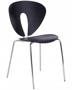 Beliani Zestaw 2 krzeseł do jadalni TRACY Czarny 5