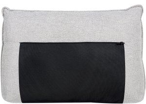 Beliani Narożnik prawostronny lniany jasnoszary ELGA 6