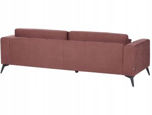 Beliani Sofa 3-osobowa burgundowa ANGE 5